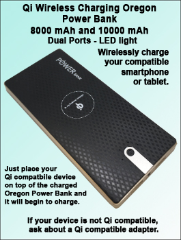 QI Oregon Power Bank Dual Ports with LED Light